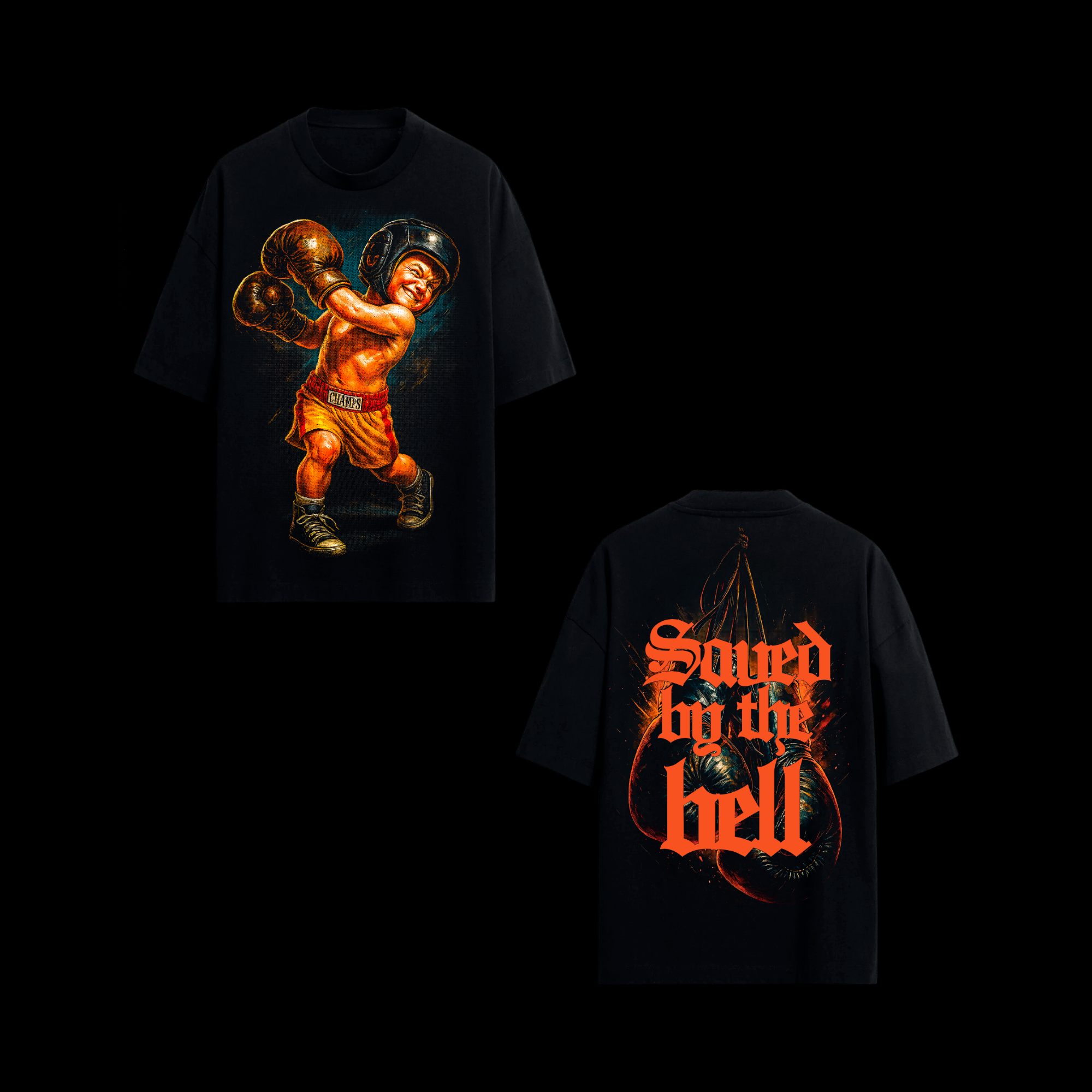 Polera Oversize "Saved by the Bell" – Edición Shadow Boxing