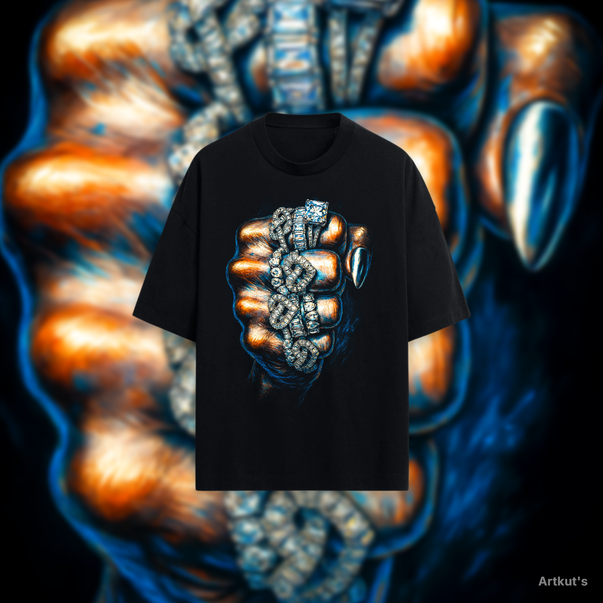 Polera Oversize “Diamond Fist”