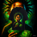 Camiseta Oversize Acid Wash "Neon Hustle" – Edición Green Glow
